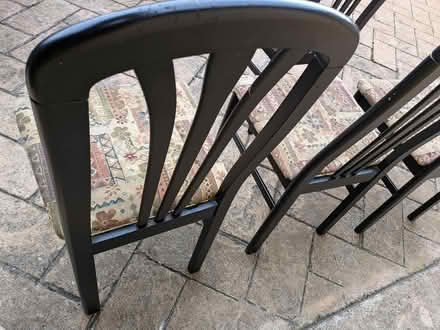 Photo of free 4 chairs 1980/90s black solid wood (L24) #2