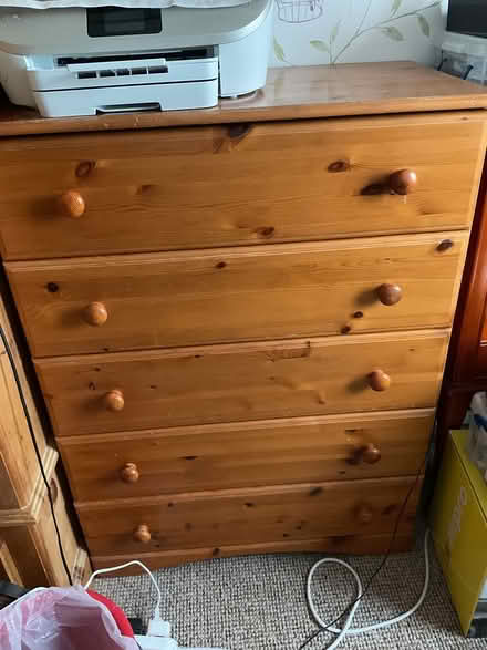 Photo of free Wooden chest of drawers (Heckington NG34) #1