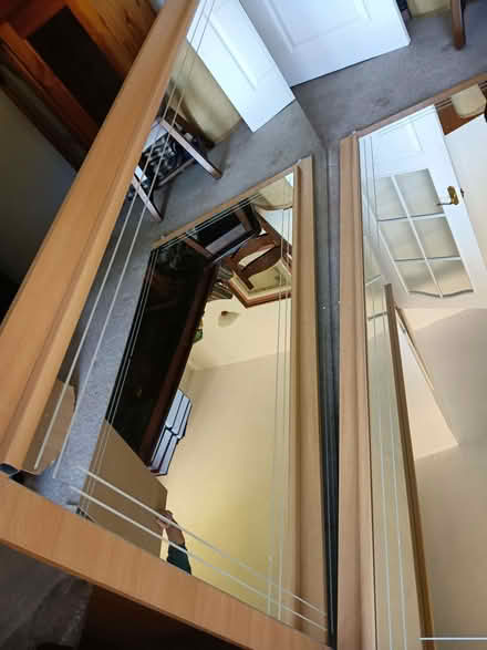 Photo of free Double wardrobe with sliding mirror doors (Chalvington BN27) #1