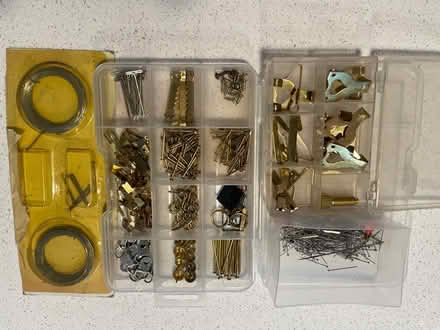 Photo of free Mixed lot - picture hooks, wire, pins etc. (Loughton MK5) #1