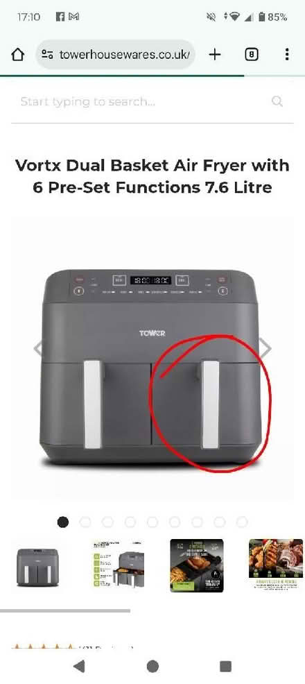 Photo of this make of air fryer draw (Shipley BD18) #1