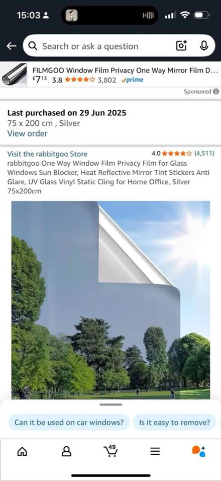 Photo of free Window privacy film (Croydon) #1