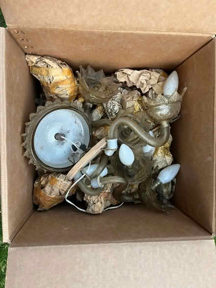 Photo of free Glass chandelier (Larkfield) #1