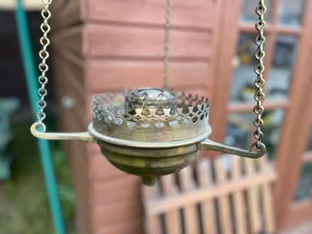 Photo of free brass hanging oil lamp (Larkfield) #1