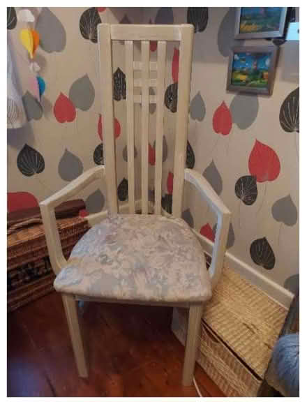Photo of free Lovely limed oak, upholstered seat chair. (Denby Dale HD8) #1