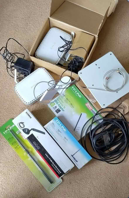 Photo of free Box of wifi/network bits (Williamson Park LA1) #1