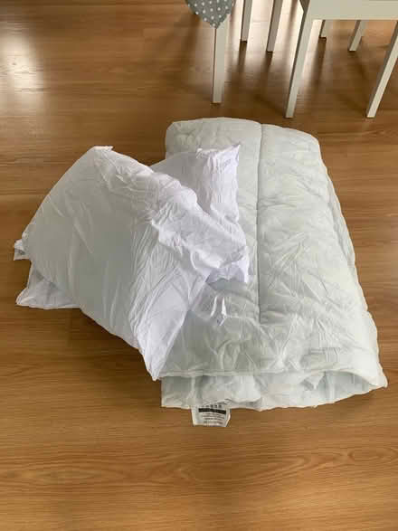 Photo of free Double duvet and 2 pillows (Crawley RH10) #1