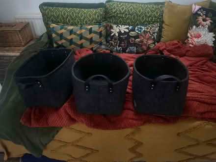 Photo of free 3 felt basket (Barnes) #1