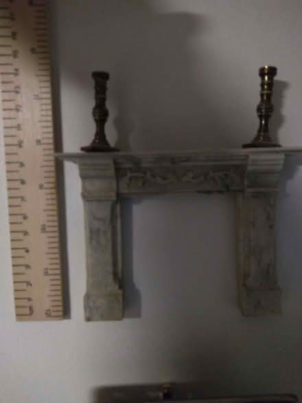 Photo of free Doll's house mantelpiece and candlesticks (Newent GL18) #1