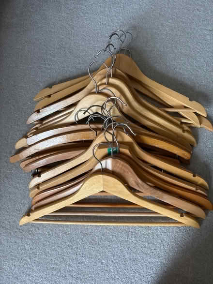 Photo of free Wooden clothes hangers (Levenshulme M19) #1