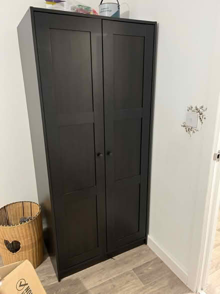 Photo of free Black wood wardrobe (Curbridge SO30) #3