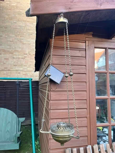 Photo of free brass hanging oil lamp (Larkfield) #2