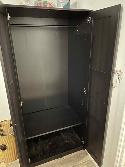 Photo of free Black wood wardrobe (Curbridge SO30) #2