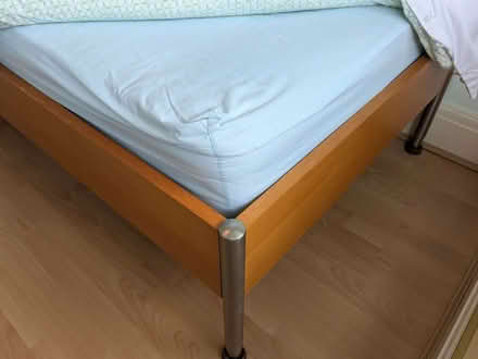 Photo of free Single Bed, Beech Wood and Chrome in Good Condition (Southport PR9) #2