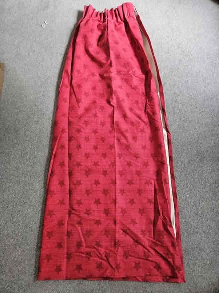 Photo of free Pair of Next kids red star black out curtains (Mickleover DE3) #1
