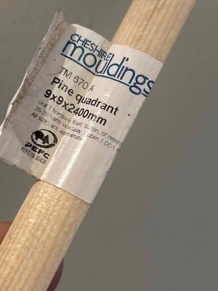 Photo of free 9mm x 9mm pine quadrant beading (Saltdean BN2) #1