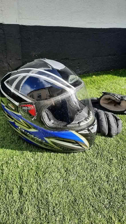 Photo of free Motorbike helmet and gloves (Ashford TW15) #1