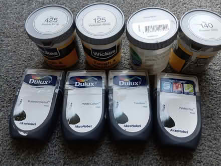 Photo of free Tester pots, shades of white. (Hillsborough S6) #1