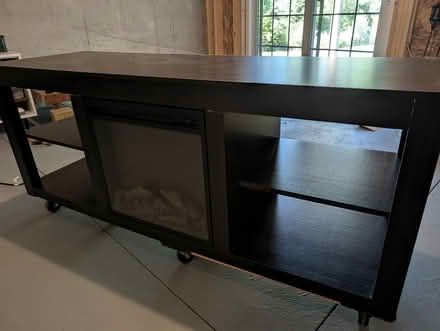 Photo of free Ikea TV stand w/electric fireplace (Arlington, ma) #3