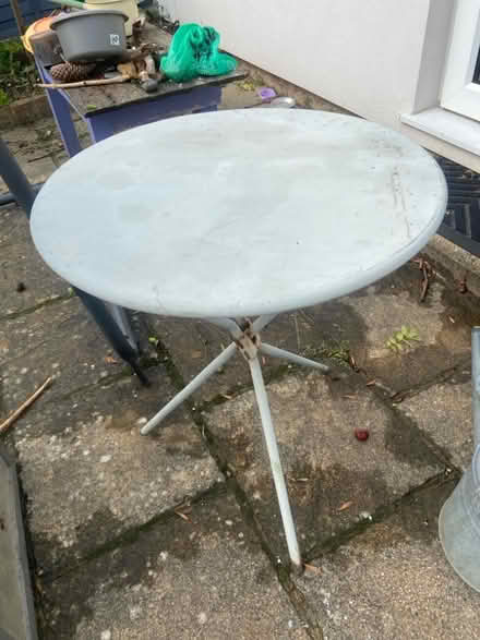 Photo of free Circular outdoor metal table (Amersham Common HP7) #1