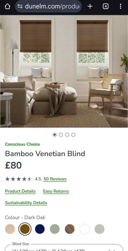 Photo of free 4 x large wooden blinds (B28 - Hall Green) #2