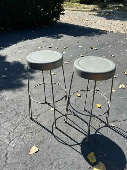 Photo of free 2 metal bar stools (Wilmette) #1