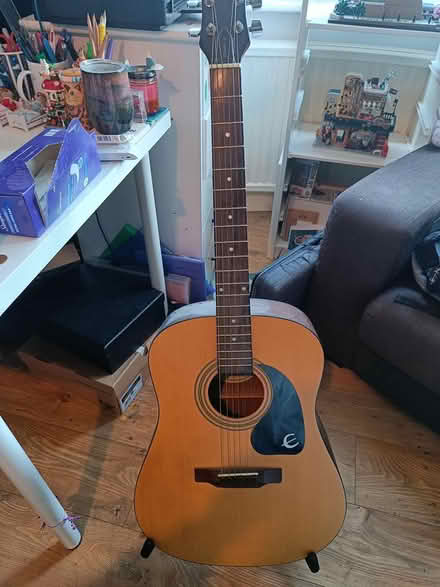 Photo of free Beginners guitar w/ case, stand etc (GU2 Stoughton) #2