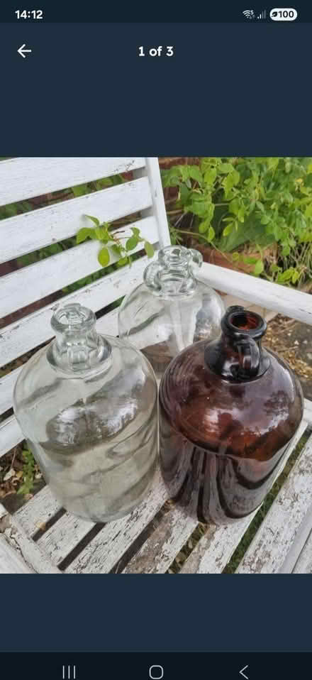 Photo of free Demijohn x3 5 litre (Market Harborough LE16) #1
