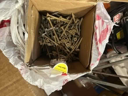 Photo of free box of misc tools, nails, saws #3