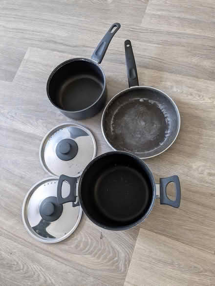 Photo of free Saucepans and frying pan (Emsworth) #1