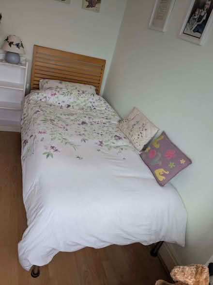 Photo of free Single Bed, Beech Wood and Chrome in Good Condition (Southport PR9) #1