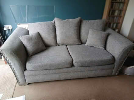 Photo of free 2 Seater Gray sofa (NE23 6HX) #1