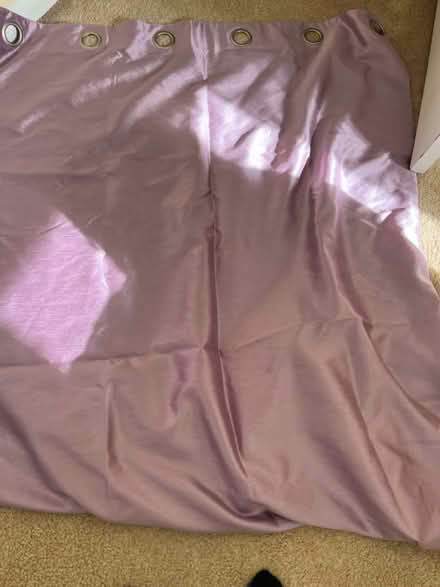 Photo of free Lilac satin material curtains (Springfield MK6) #2