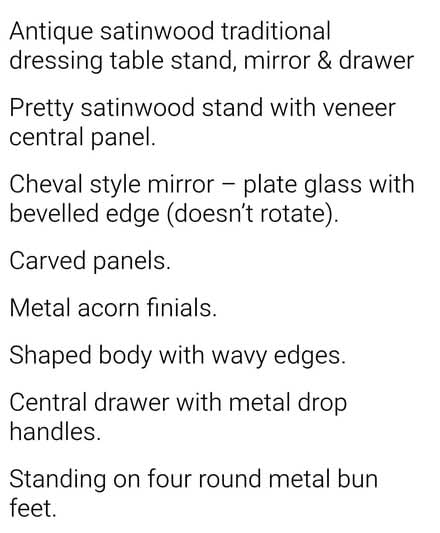 Photo of free vintage dressing table mirror (WF2) #3