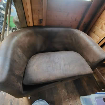 Photo of free Leather Loveseat. 125cm x 75cm (Warlingham CR6) #2