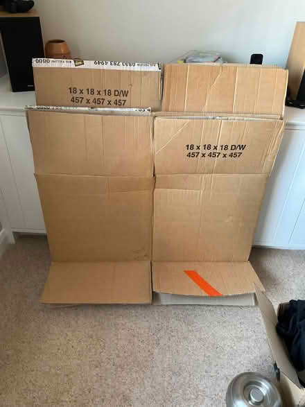 Photo of free 3 sturdy storage boxes 457x457x457 (World's End RH15) #1