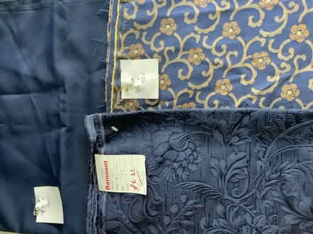 Photo of free 3 Navy blue fabric pieces (Loughborough LE11) #1