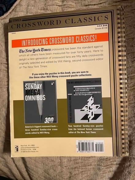 Photo of free NY Times Crossword Puzzles Book (Petworth) #2