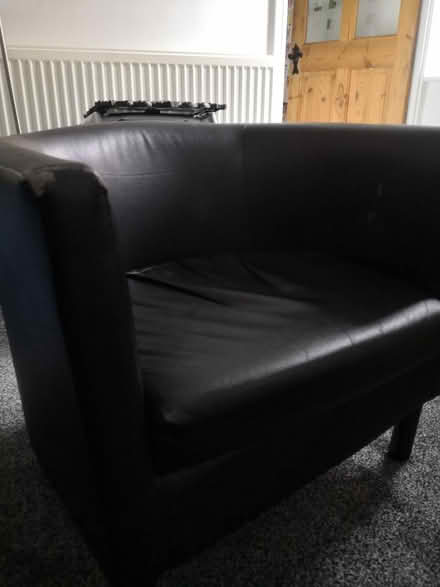 Photo of free Faux leather low chair (Edgbaston B16) #1