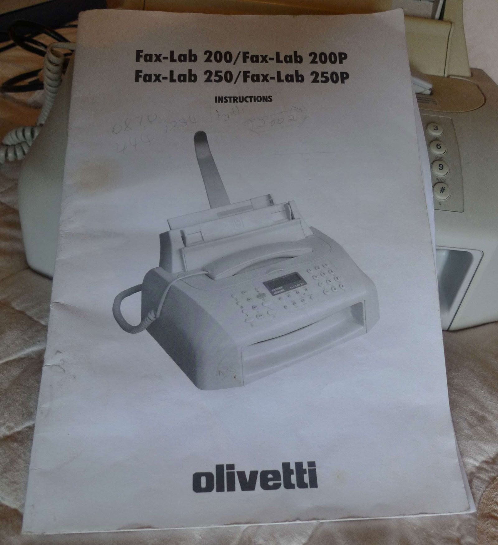 Free: Olivetti Fax-Lab 250 fax machine with phone handset (Woodheys ...