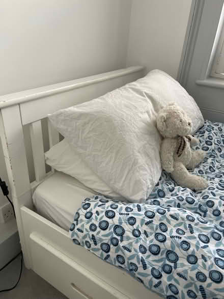 Photo of free White single bed with drawers (Hampton Hill TW12) #3