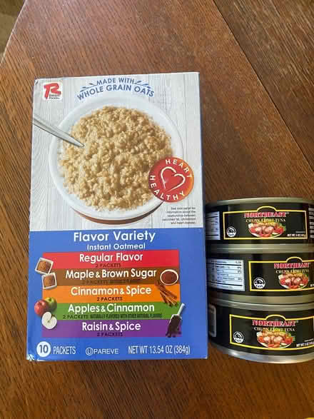 Photo of free 3 cans tuna box of oatmeal (Ijamsville 21754) #4