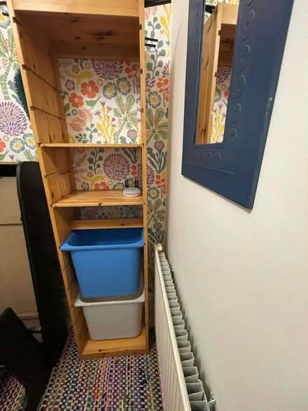 Photo of free Ikea shelving unit (with boxes) (Fairfield LA1) #1
