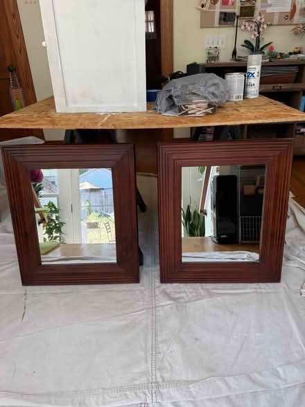Photo of free Two Wood Framed Mirrors (Near 11 and Woodward) #1