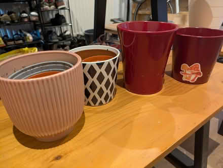 Photo of free Collection of ceramic and plastic plant pots (Heeley S2) #2