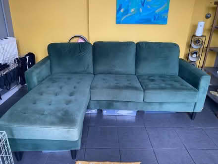 Photo of free Bottle Green velvet chaise long sofa (Bewdley DY12) #1