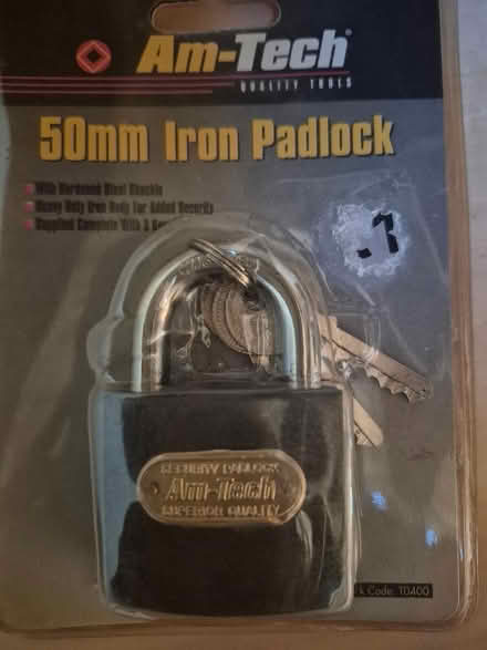 Photo of free 50mm iron padlock (Friern Barnet N11) #1