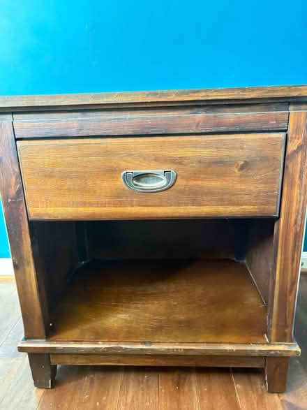 Photo of free Full size bed and nightstand (Aldie) #2