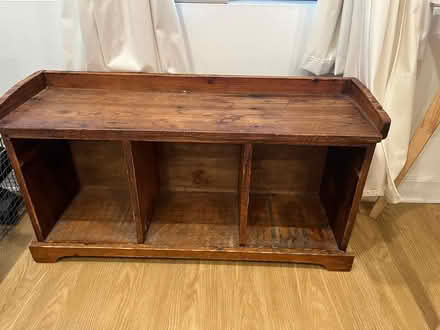 Photo of free Wood bench with storage (Bed-Stuy, Brooklyn) #1