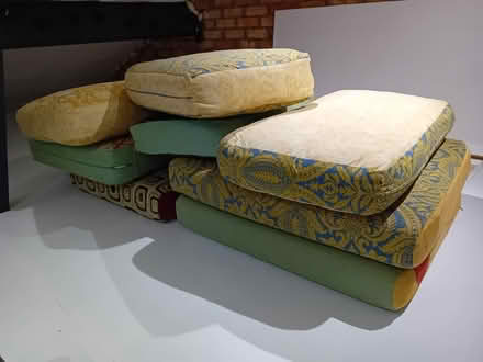 Photo of free Pile of sofa cushions (Harrold. MK43) #2